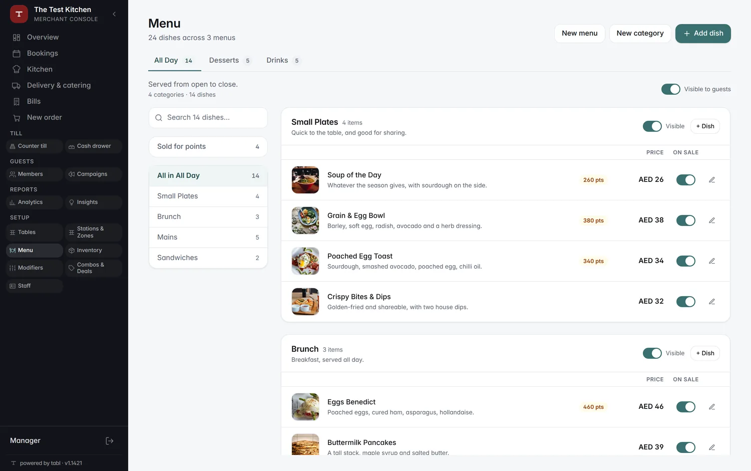 The menu editor behind every till and every phone